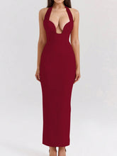 Halter Sleeveless Bodycon Long Party Dress